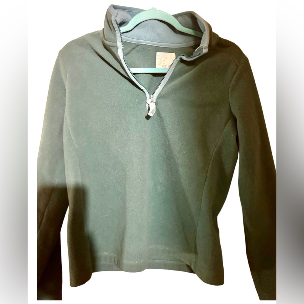 Women’s Teal Old Navy fleece pullover in size small.